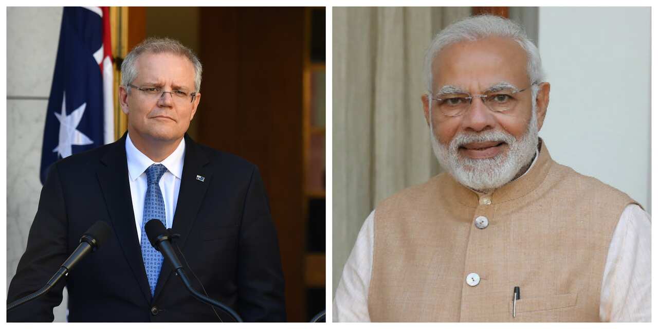 Scott Morrison and Narendra Modi