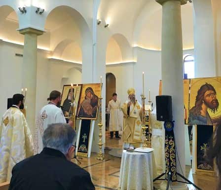 Πανηγυρική Αρχιερατική Θεία Λειτουργία στη Μονή του Οσίου Παϊσίου του Αγιορείτη στη Δυτική Αυστραλία.