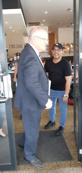 Mitul Joshi with PM Morrison