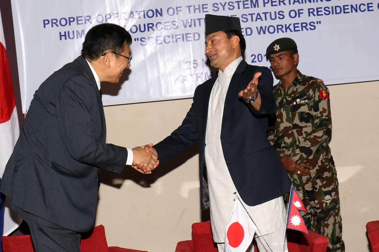 Nepal and Japan have signed a labor agreement allowing Nepali workers to work in Japan.