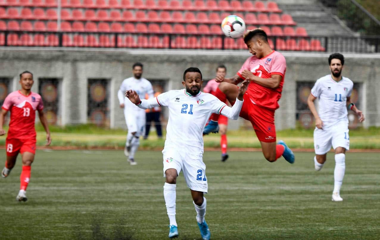 Nepal lost to Kuwait 1-0 in Bhutan during Asian Cup and FIFA World Cup qualifers