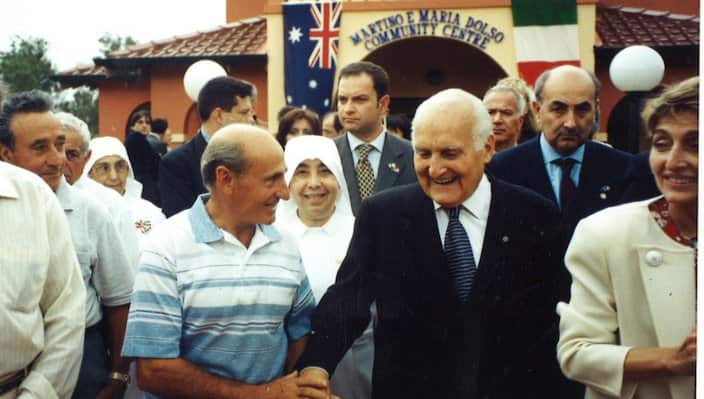Nicola Natale con il Presidente della Repubbilca, Oscar Luigi Scalfaro
