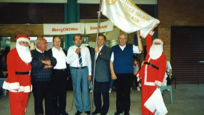 Nicola Natale al Villaggio Scalabrini di Chipping Norton nel 1995