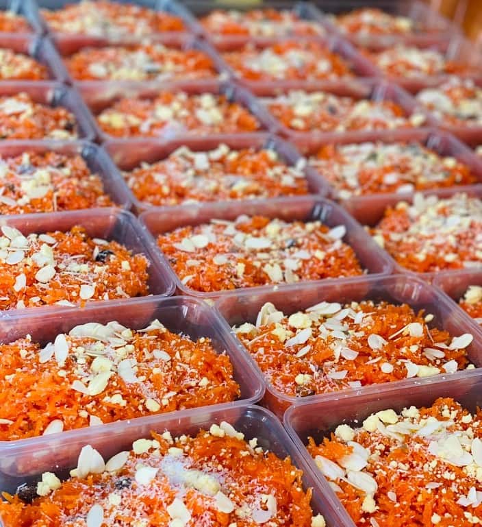 Carrot sweet dish, Gajar ka halwa.