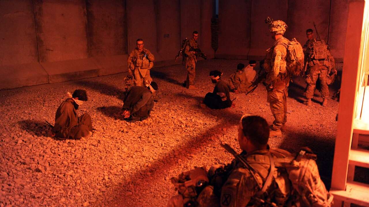 US soldiers from Bravo and Delta Company