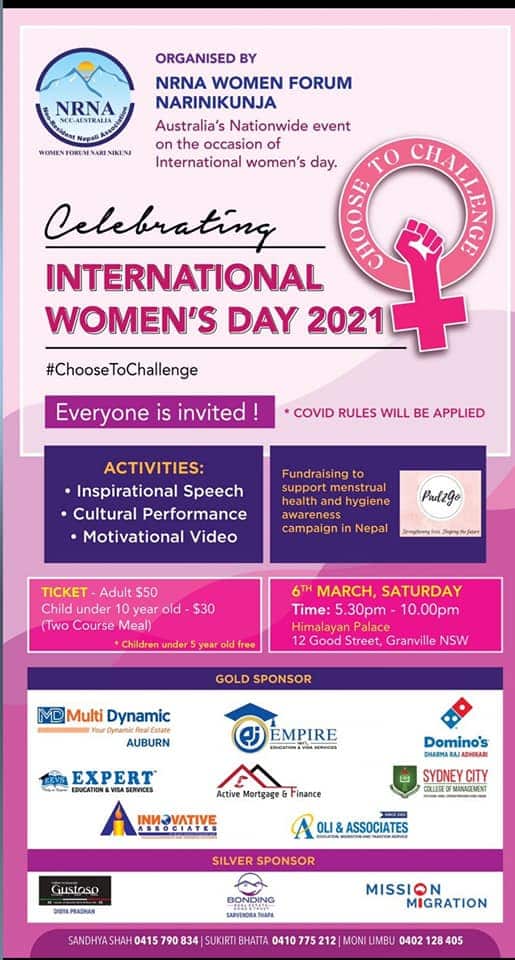 Nirinikunja,womens forum of NRNA is hosting a program for the awareness of menstrual health.