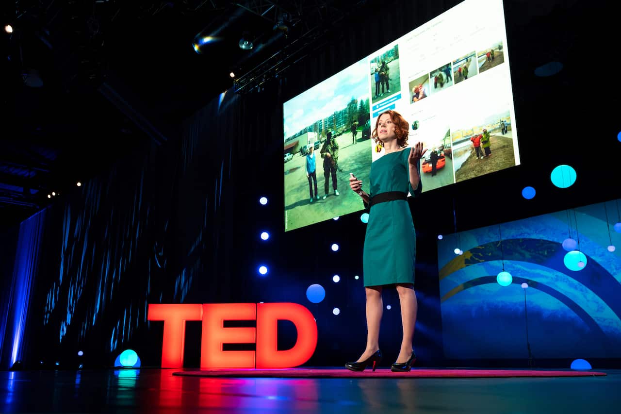 Olga Yurkova speaks during Fellows Session at TED2018 - The Age of Amazement, April 10 - 14, 2018, Vancouver, BC, Canada. Photo: Ryan Lash / TED