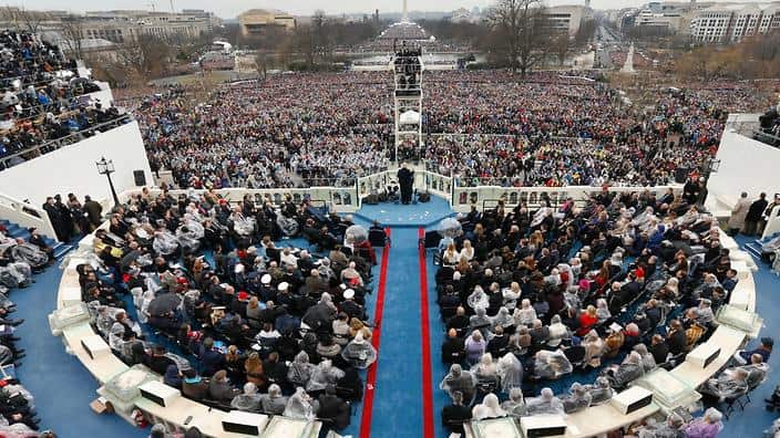 President Donald Trump speaks after being sworn in as the 45th president of the United States during the 58th Presidential Inauguration (AAP)