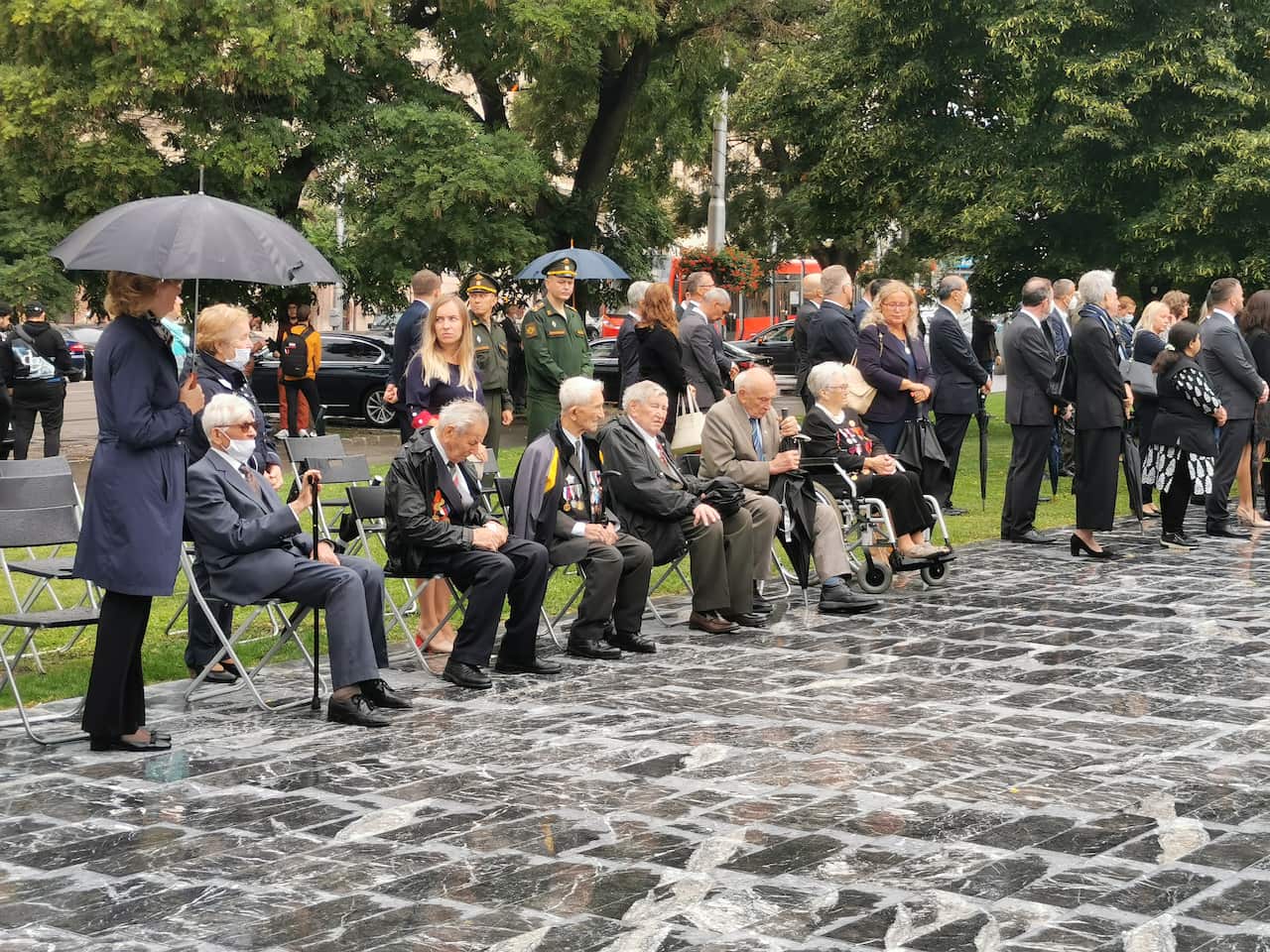 Veteráni na oslavách SNP