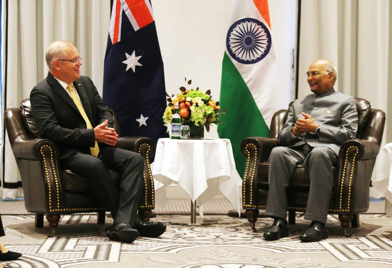 Indian President Ramnath Kovind met Australian Prime Minister Scott Morrison.