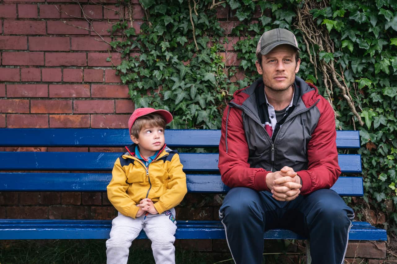 Father and son on a bench, a clip from Nowhere Special