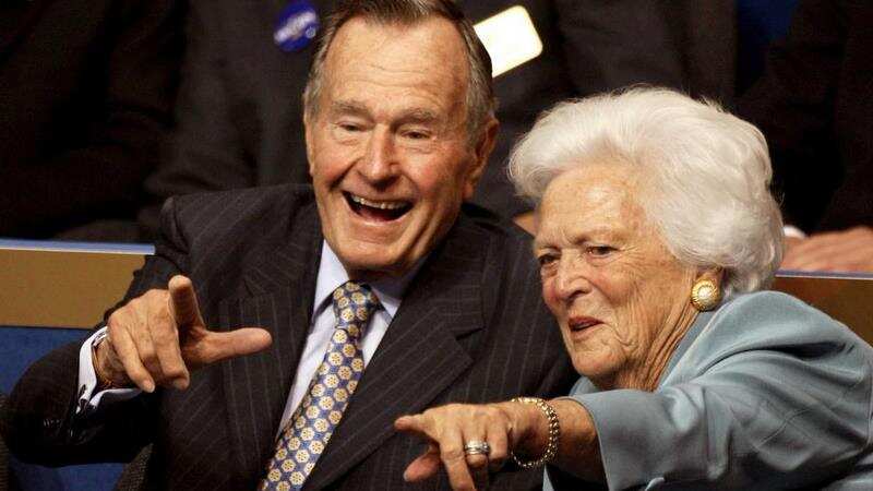 George H.W. Bush and former first lady Barbara Bush