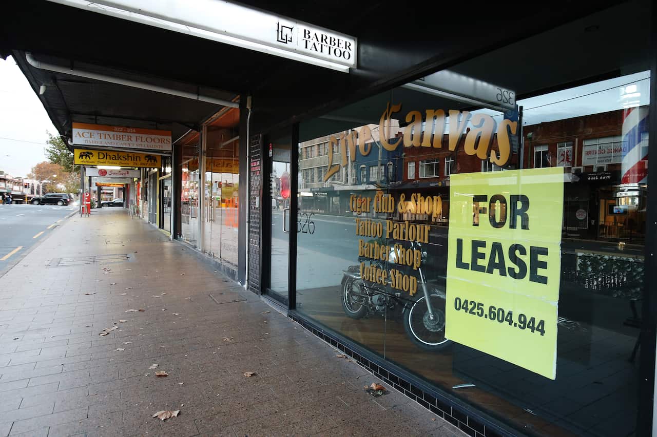 Closed shops are seen in the suburb of Crows Nest in Sydney, Wednesday, May 13, 2020. 
