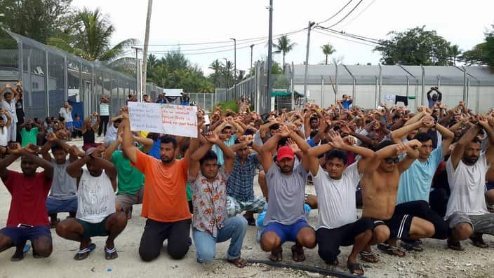 Asylum seekers on Manus Island.