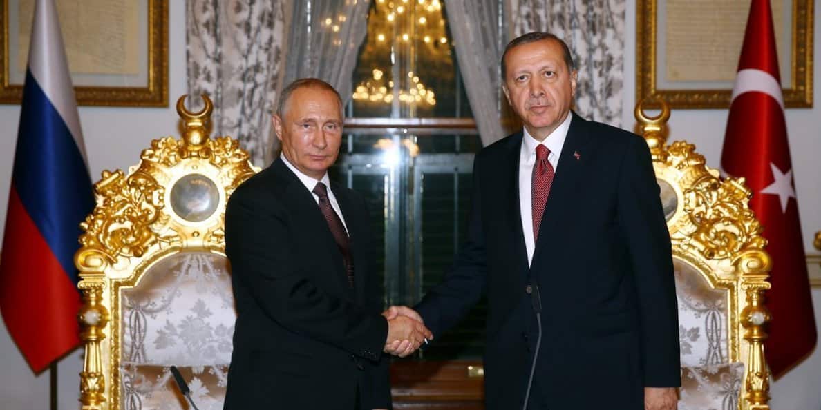 Russian and Turkish presidents, Vladimir Putin and Recep Tayip Erdogan