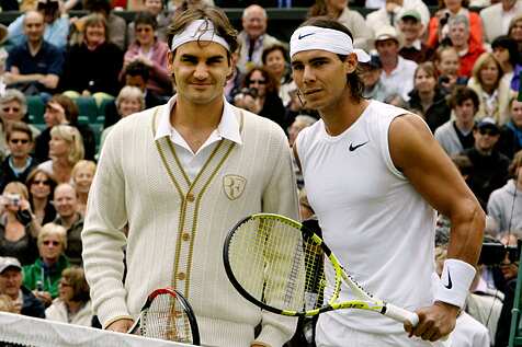 Roger Federer and Rafael Nadal in 2008