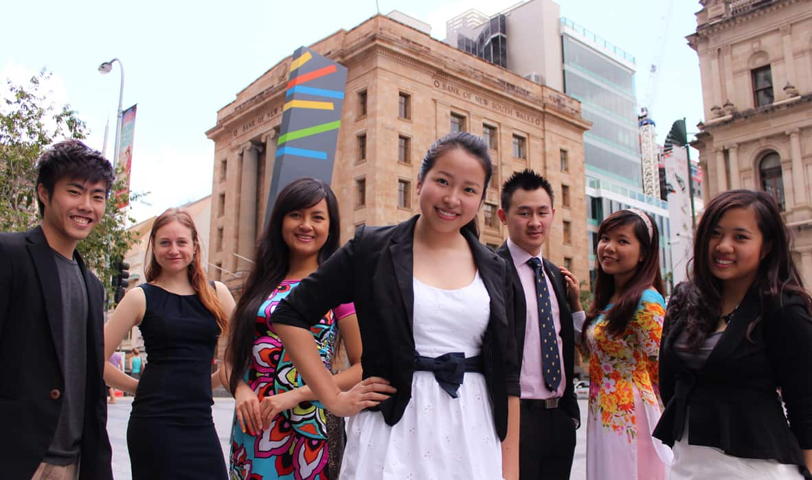 Promotional image by QLD Government for international students