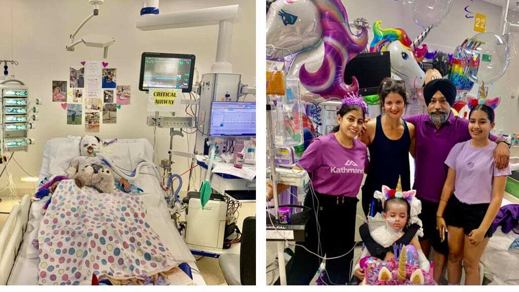 The Singh family celebrated Kookie’s fourth birthday at Queensland Children’s Hospital, Brisbane.