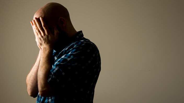 depressed man