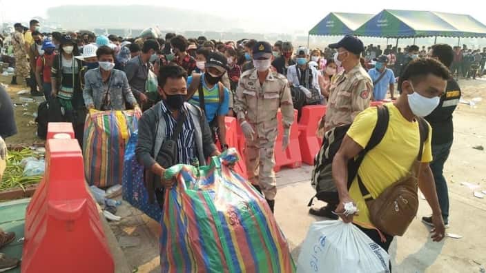  Myanmar workers from Thailand