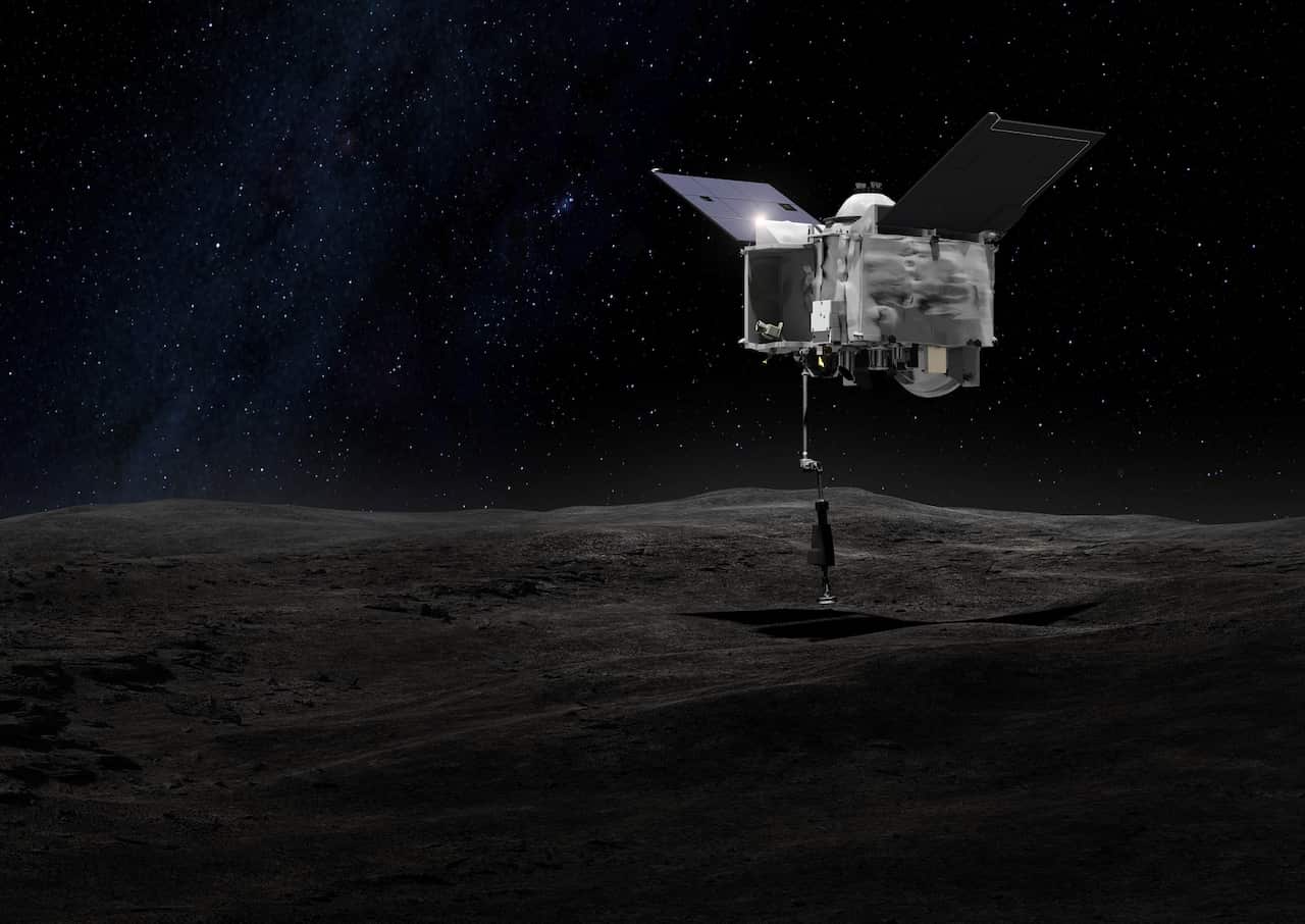 OSIRIS-REx grabs a sample from the surface of Bennu