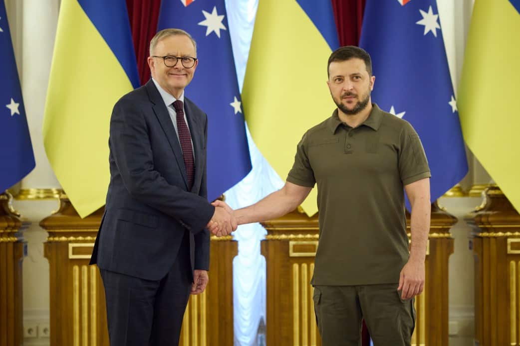 President of Ukraine Volodymyr Zelenskyy held a meeting with Prime Minister of Australia Anthony Albanese who visited Ukraine..