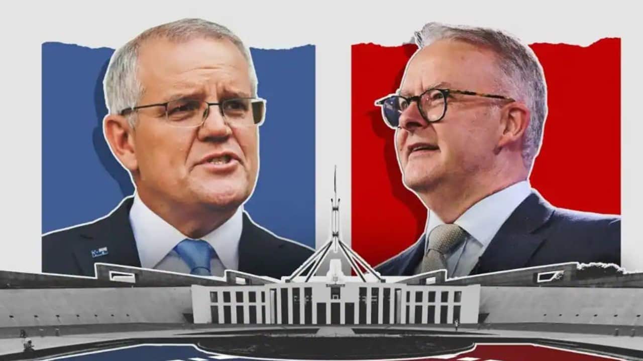 Waziri Mkuu Scott Morrison (kushoto) na Kiongozi wa Upinzani Anthony Albanese wanasubiri hukumu ya wapiga kura kote nchini.