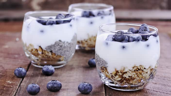 Yogurt provides powerful probiotics. 