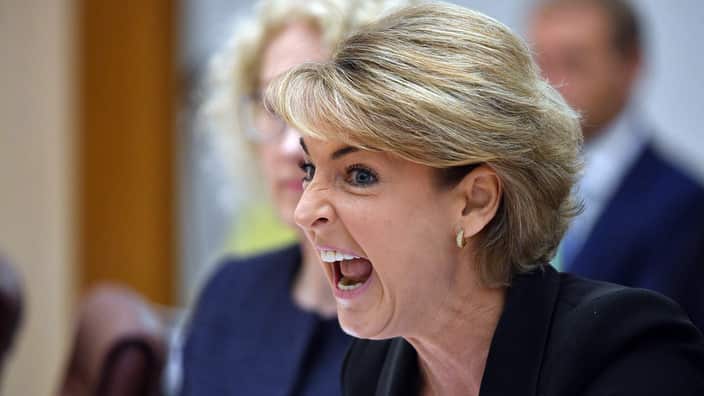 Minister for Jobs Michaelia Cash at Senate estimates hearing at Parliament House in Canberra, AFP