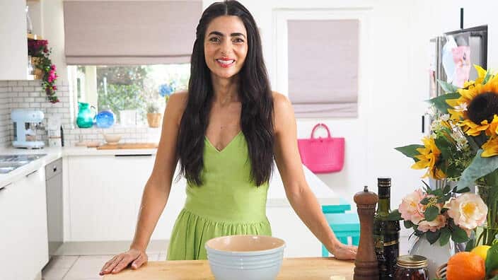 Silvia Colloca in the third series of Cook Like An Italian With Silvia Colloca