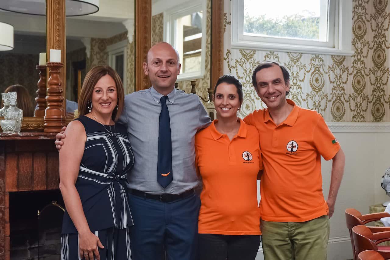 From left: Stella Sgambellone, Andrea Comastri, Linda Castellazzi, Alex Toselli