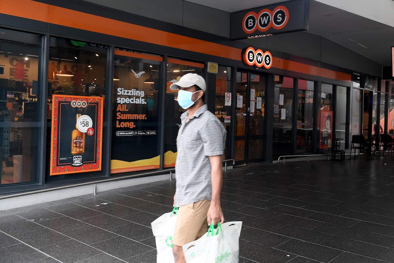 A General view of the BWS store at Berala in Sydney that became the centre for contamination