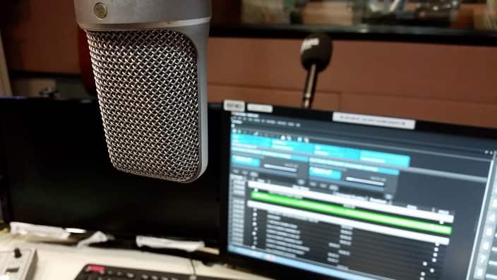 A radio studio