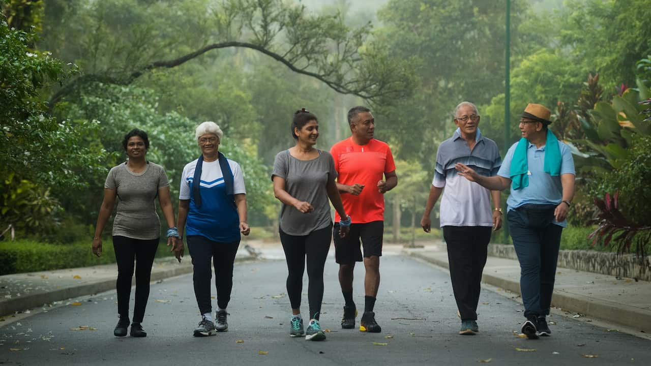 Group of active seniors enjoying their golden years