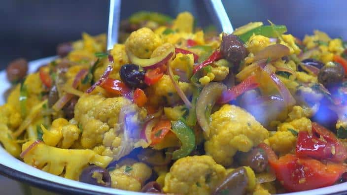 Some of the cuisine available at the Oasis Bakery in Melbourne