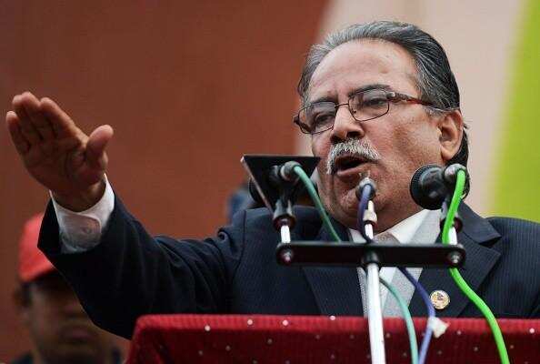 Nepal Communist party leader Pushpa Kamal Dahal.