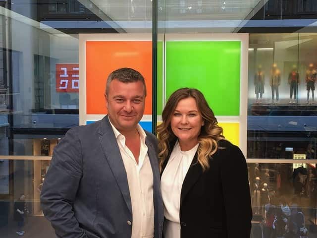 Giuseppe Porcelli con Pip Marlow, AD di Microsoft Australia