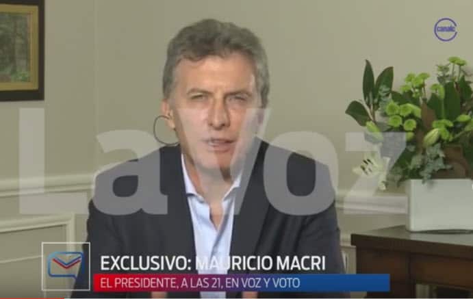 Presidente argentina Mauricio Macri