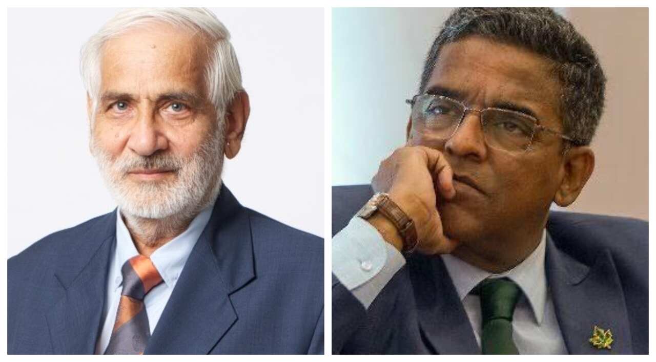 Professor SD Muni (L) and Nitin Ghokhale.