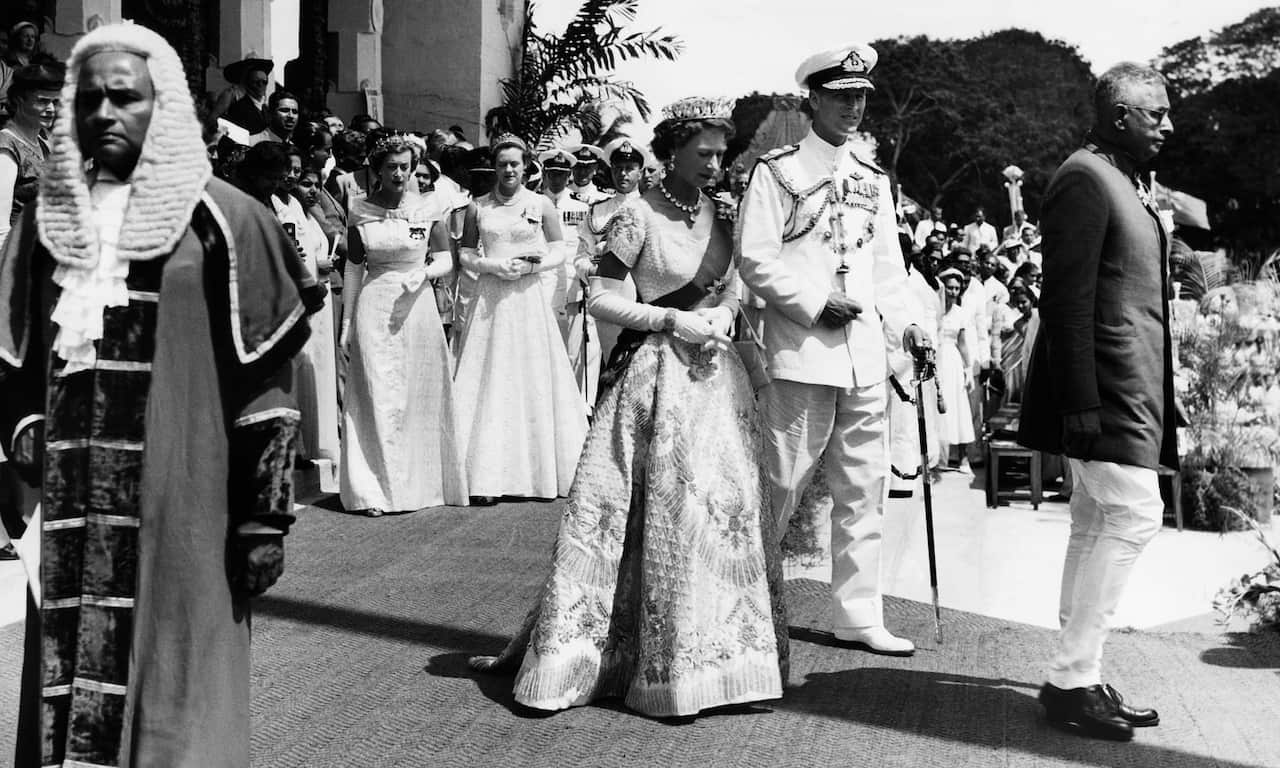 Queen Arrived Sri Lanka 1954