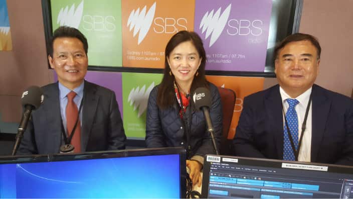 (from left) ‘La Mer et L'Île CEO & Founder Hamjoon Lee, Music Director Yeonwoo Choi / KDAI Chairman Don Ko