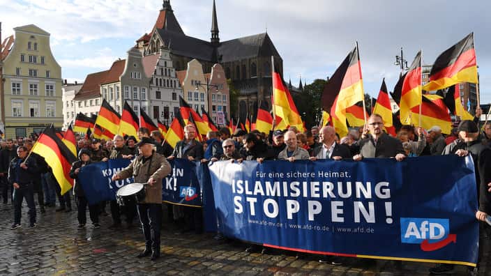 AfD demonstration in Rostock