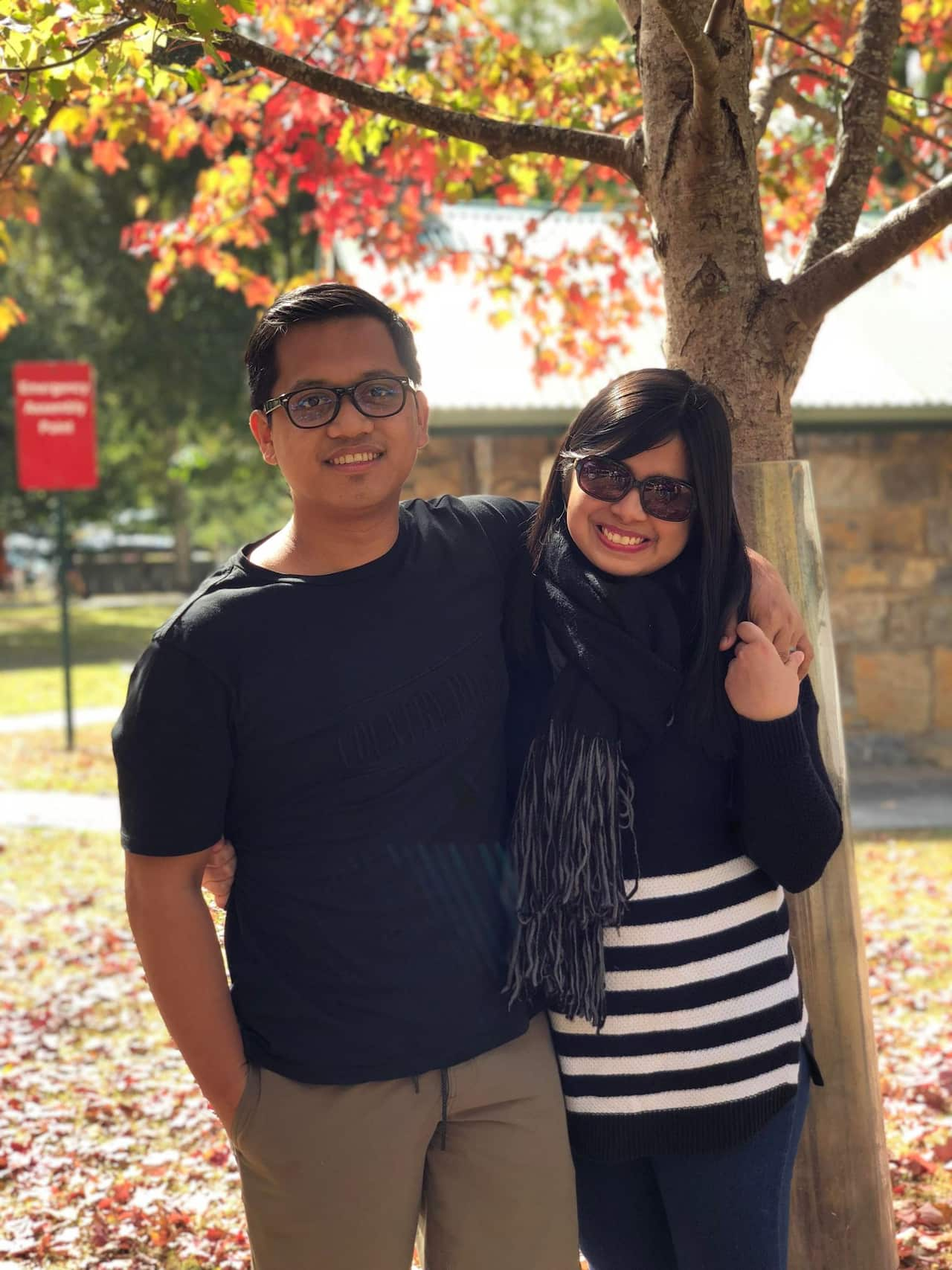 Ramil Robledo and wife Kim in Australia. Source: Ramil Robledo