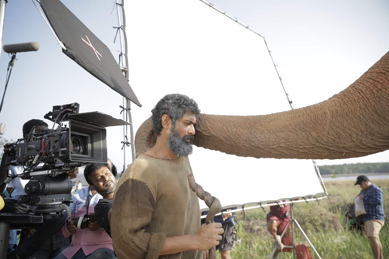 Rana Daggubati during the shoot of Haathi Mere Saathi 