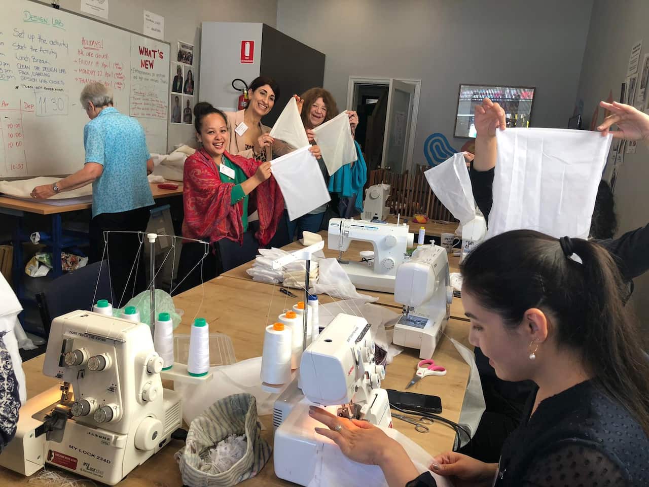 Textiles created by some of the members.