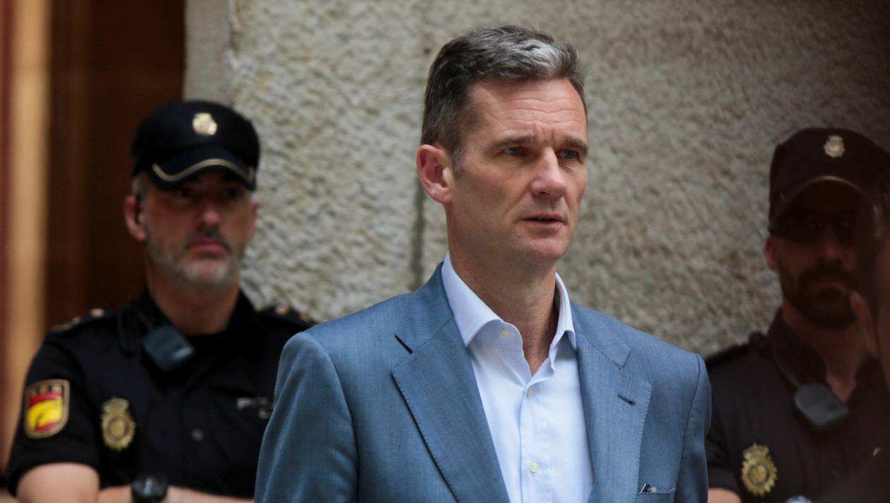 Inaki Urdangarin, Spain's King Felipe's brother-in-law, leaves court after picking up his prison sentence notification in Palma de Mallorca