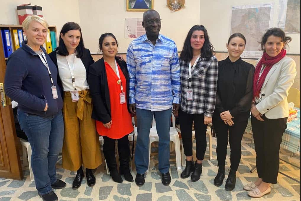 Rez Gardi (3rd left) with colleagues 