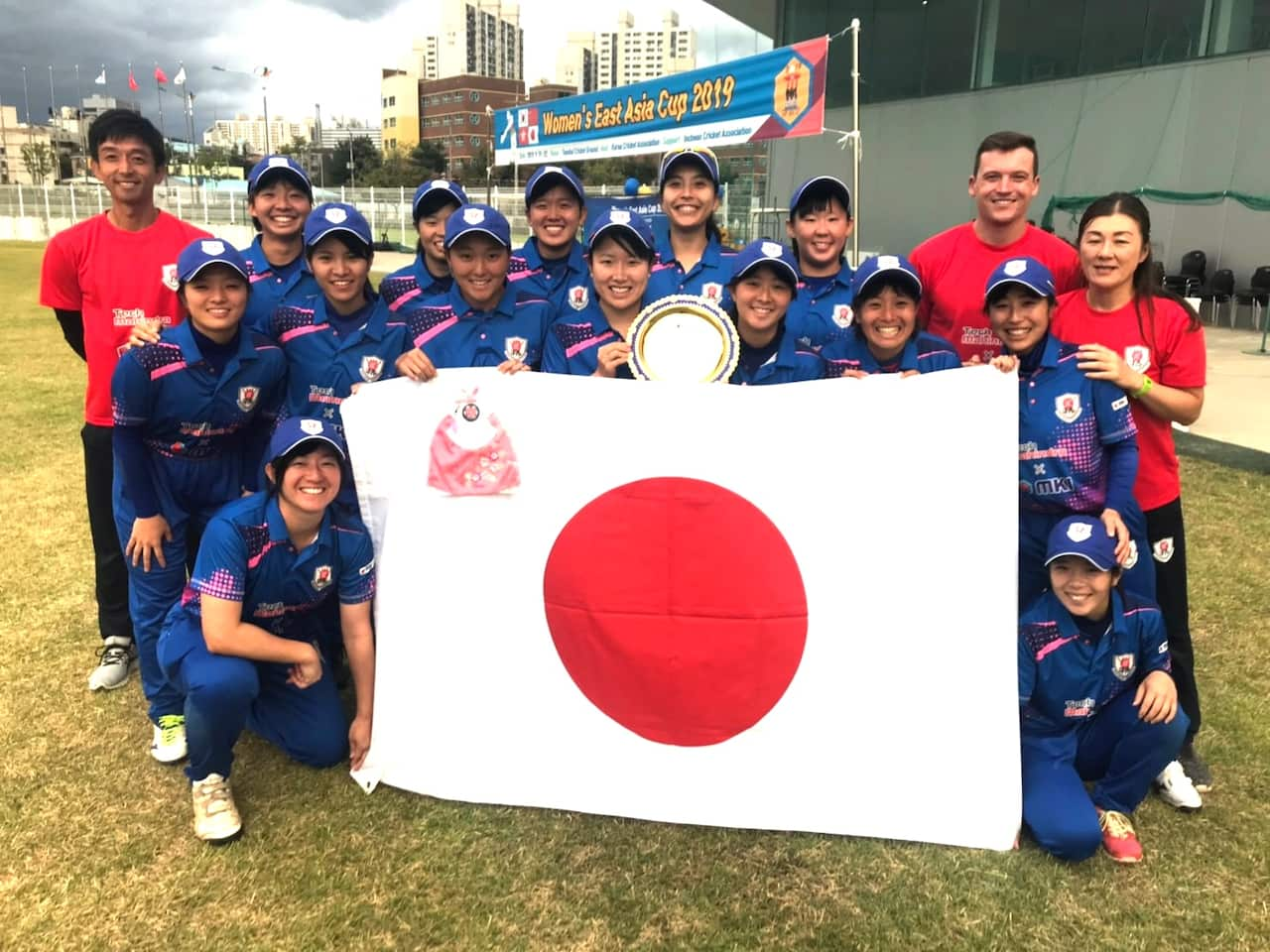 Japan's Women's Cricket nation team at the Women's East Asia Cup in 2019.