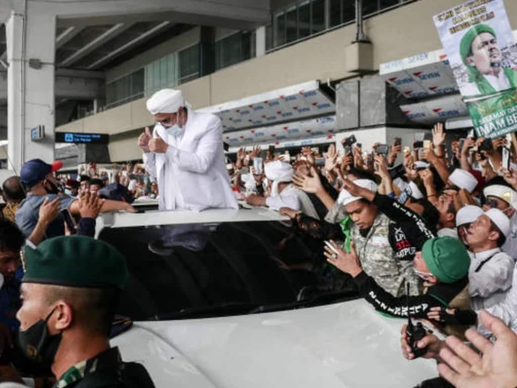 Rizieq has returned to Indonesia after three years staying in Saudi Arabia.Saudi.