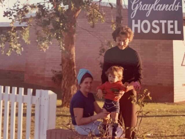 Roberta Veo with her husband and her son